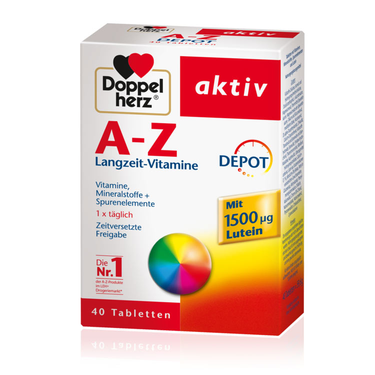 Doppelherz Aktiv A-Ž DEPO, tablete s podaljšanim sproščanjem (40 tablet)