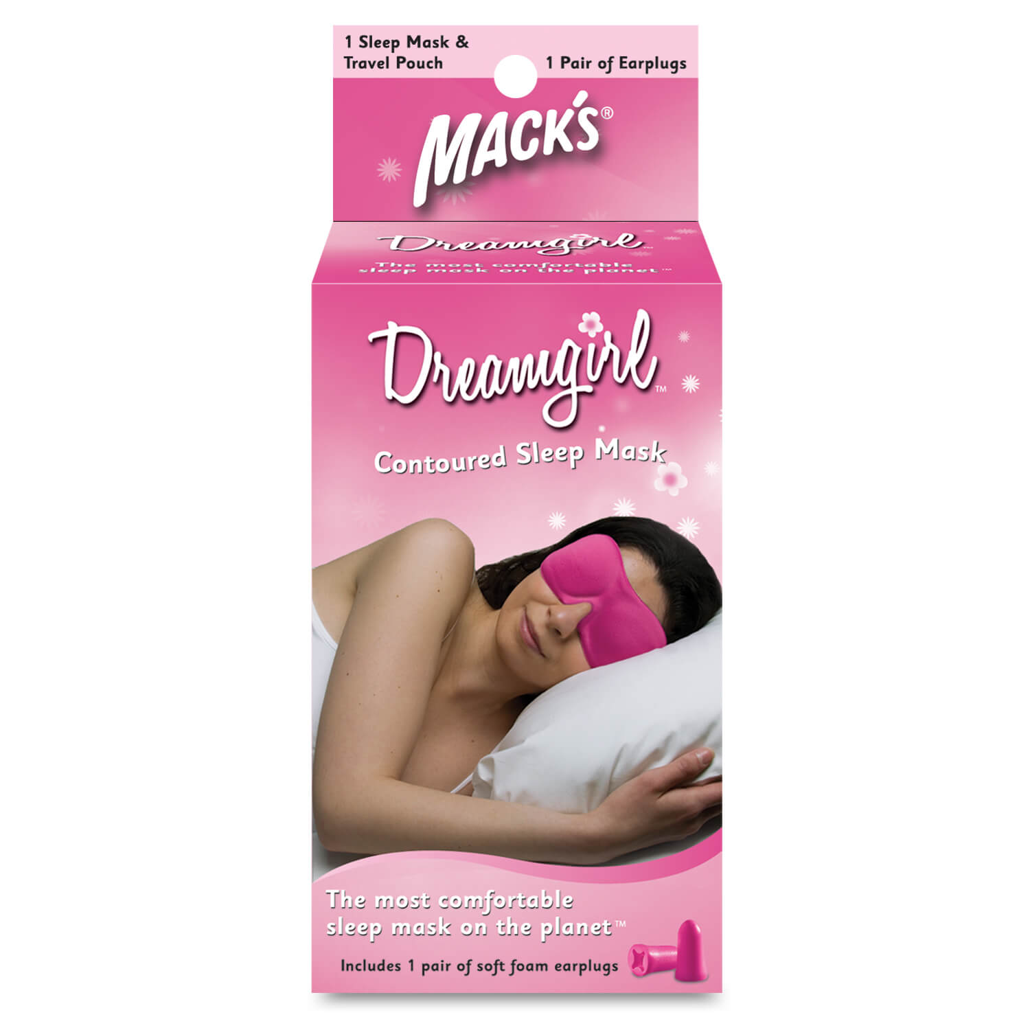 Mack's Dreamgirl, spalna maska in ušesni zamaški (Spalna maska + 1 par ušesnih zamaškov)