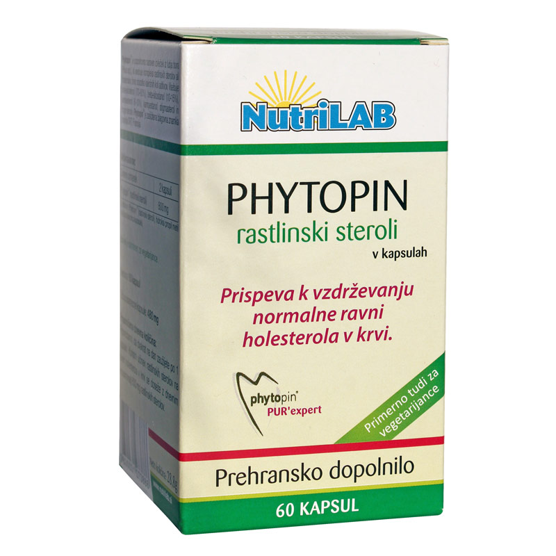 Nutrilab Phytopin rastlinski steroli, kapsule (60 kapsul)