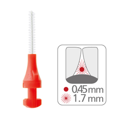 Paro Isola F, zamenljiva medzobna ščetka - 1.7 mm (5 medzobnih ščetk + 1 držalo)