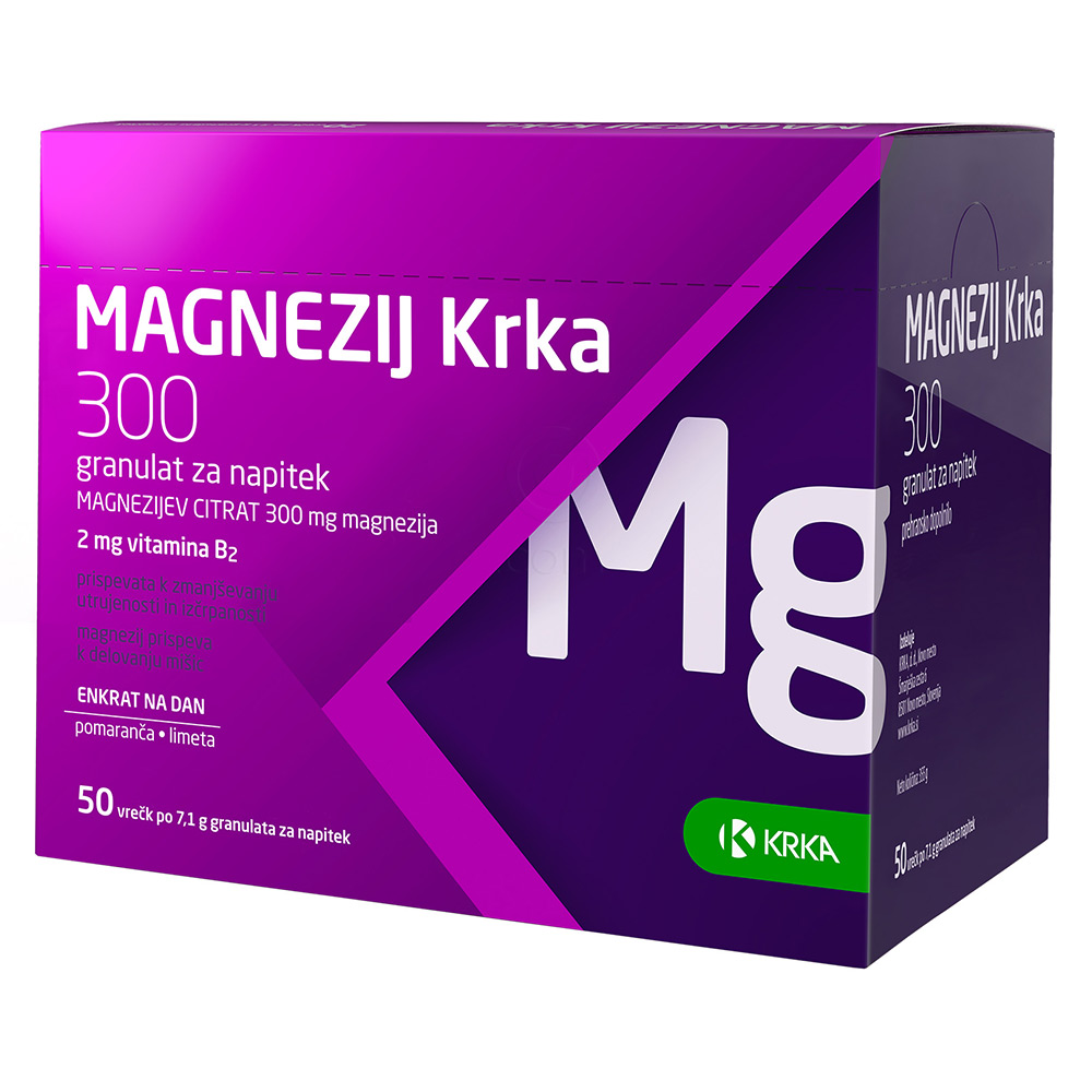 Krka Magnezij 300, vrečke (50 vrečk)