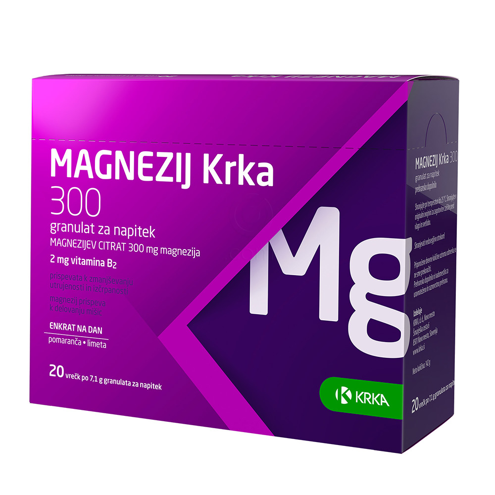 Krka Magnezij 300, vrečke (20 vrečk)