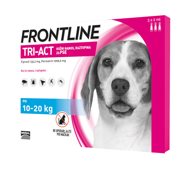 Frontline Tri-Act, kožni nanos za pse (10-20 kg) - 3 x 2 ml