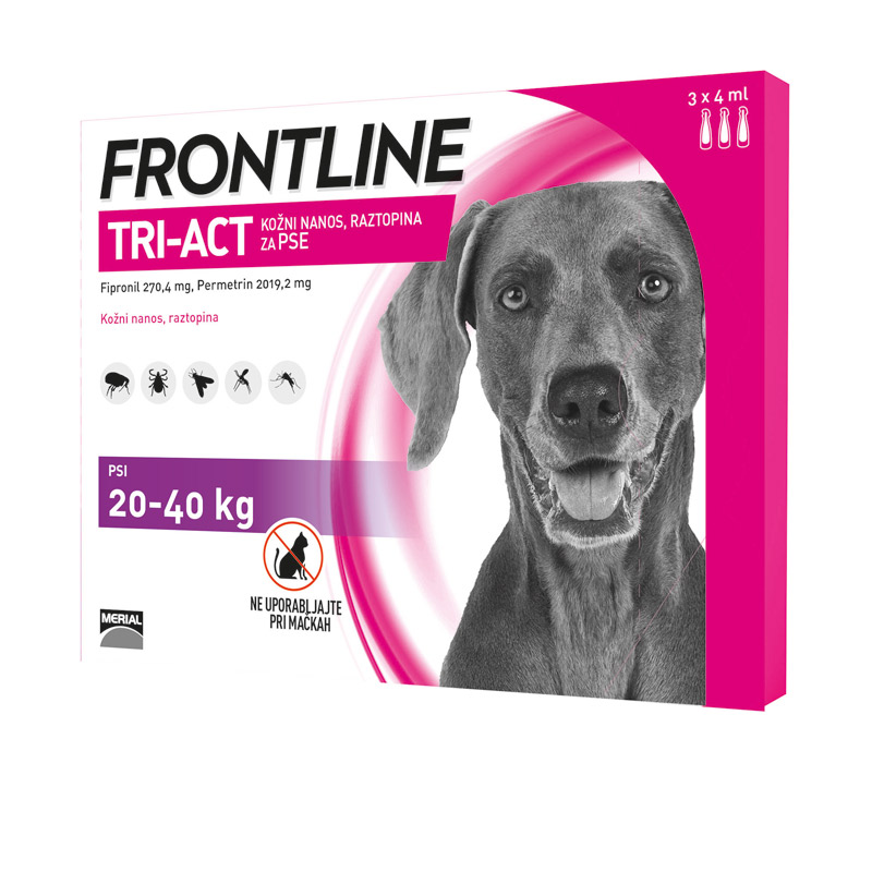 Frontline Tri-Act, kožni nanos za pse (20-40 kg) - 3 x 4 ml