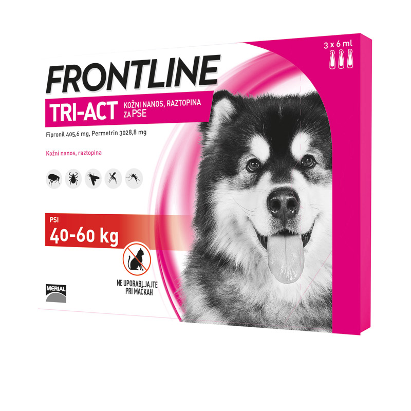 Frontline Tri-Act, kožni nanos za pse (40-60 kg) - 3 x 6 ml