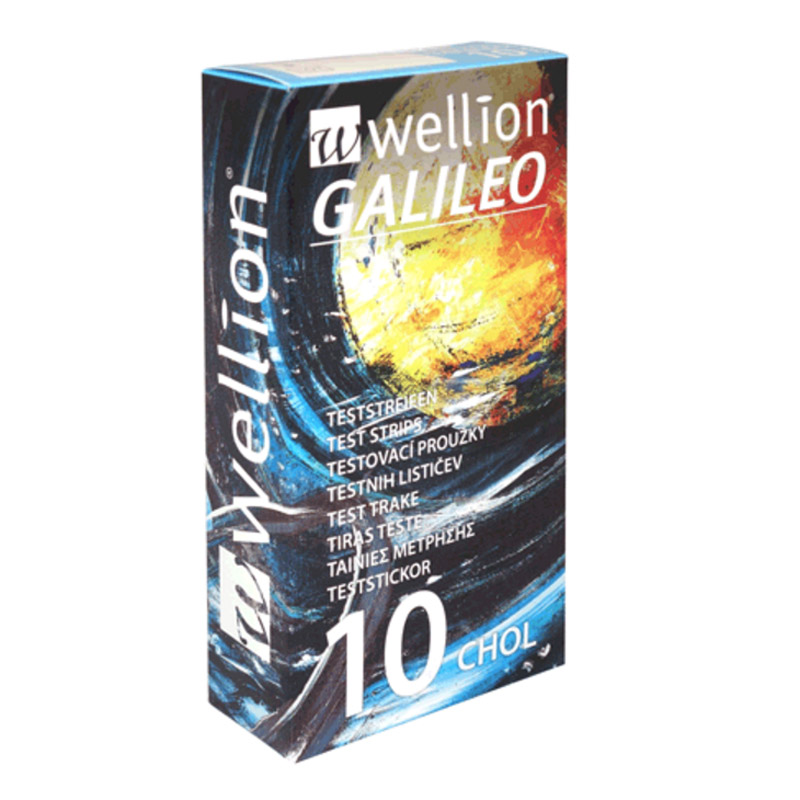 Wellion Galileo, merilni lističi za merjenje holesterola v krvi (10 testnih lističev)