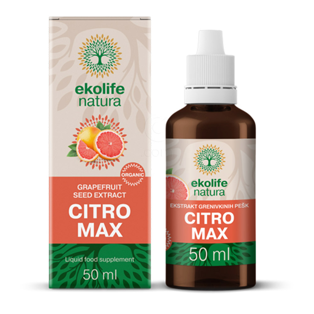 Ekolife Natura Citromax, ekološki koncentrat izvlečka grenivkinih pešk (50 ml)