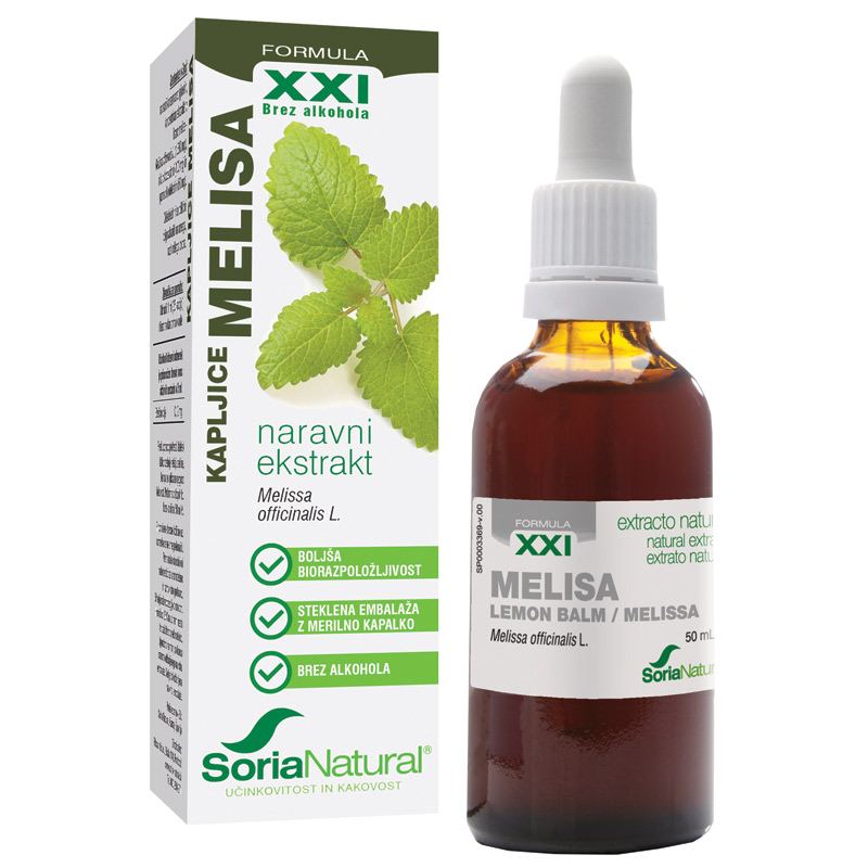 Soria Natural Melisa XXI, kapljice brez alkohola (50 ml)