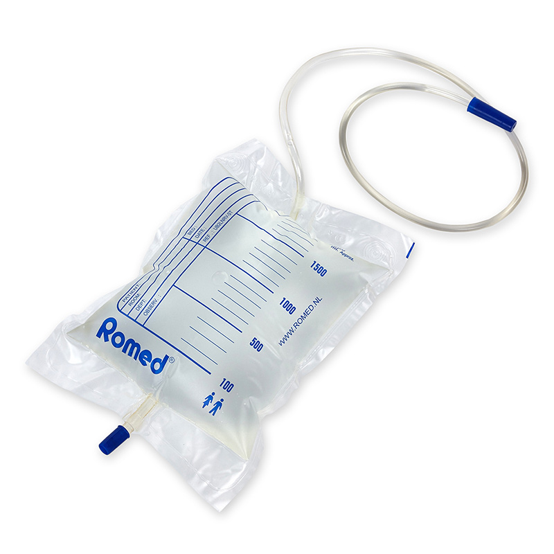 Romed, sterilna urinska vrečka z izpustom - 2 l