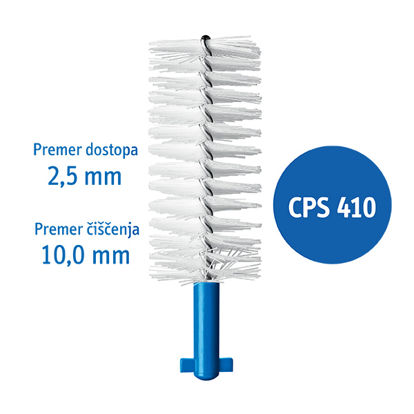 Curaprox CPS 410 Perio, medzobna ščetka (5 medzobnih ščetk + plastično držalo UHS 451)