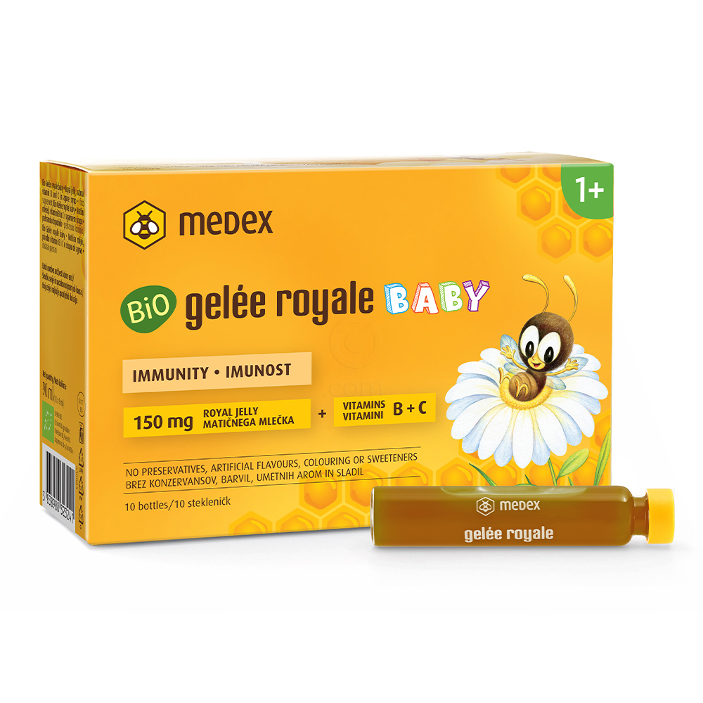 Medex Bio Gelée Royale Baby, stekleničke (10 x 9 ml)