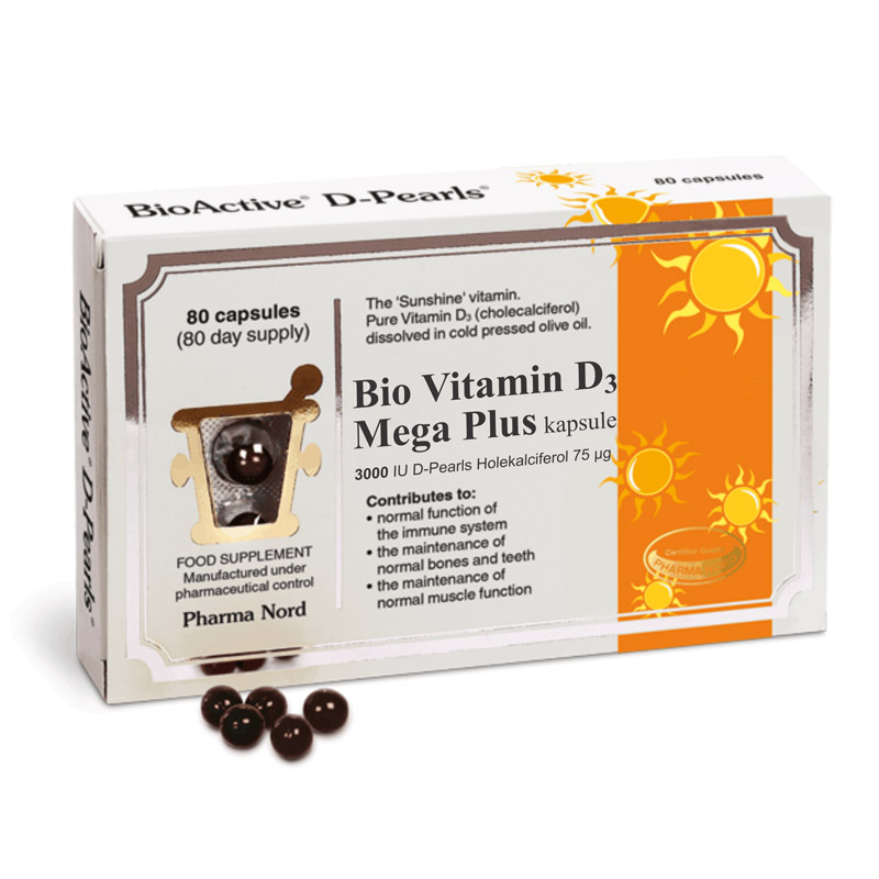 Pharma Nord Bio-Vitamin D3 Mega Plus, kapsule (80 kapsul)
