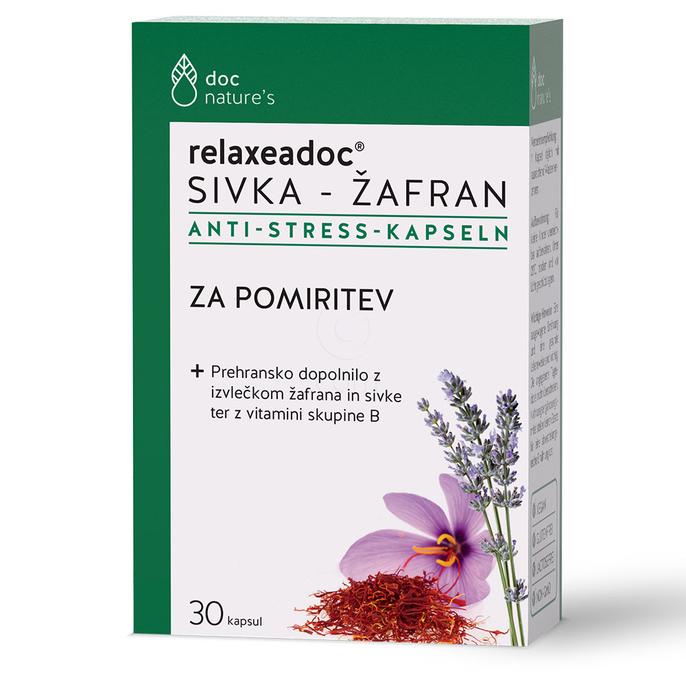 Relaxeadoc Žafran Plus, kapsule (30 kapsul)