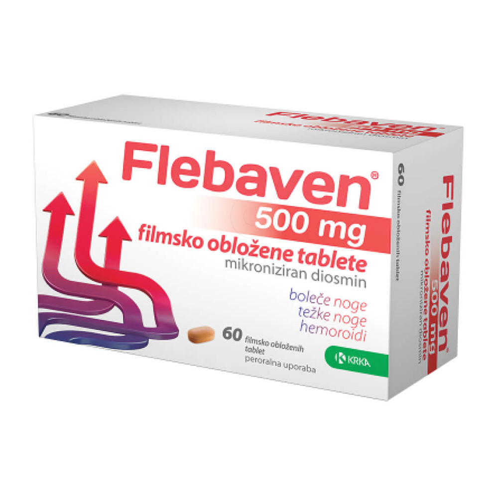 Flebaven 500 mg Krka, filmsko obložene tablete (60 tablet)