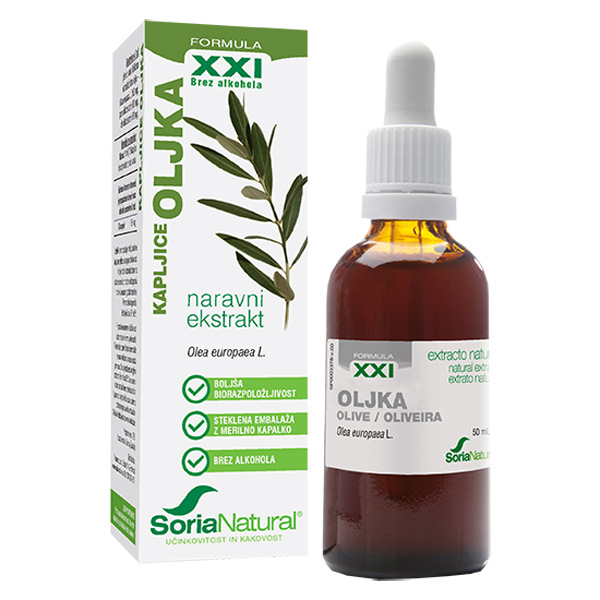 Soria Natural Oljka XXI, kapljice brez alkohola (50 ml)