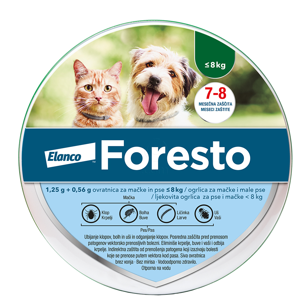 Foresto, ovratnica proti zajedavcem - do 8 kg (1 ovratnica)