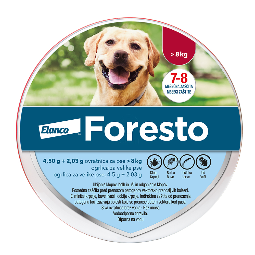 Foresto, ovratnica proti zajedavcem - nad 8 kg (1 ovratnica)