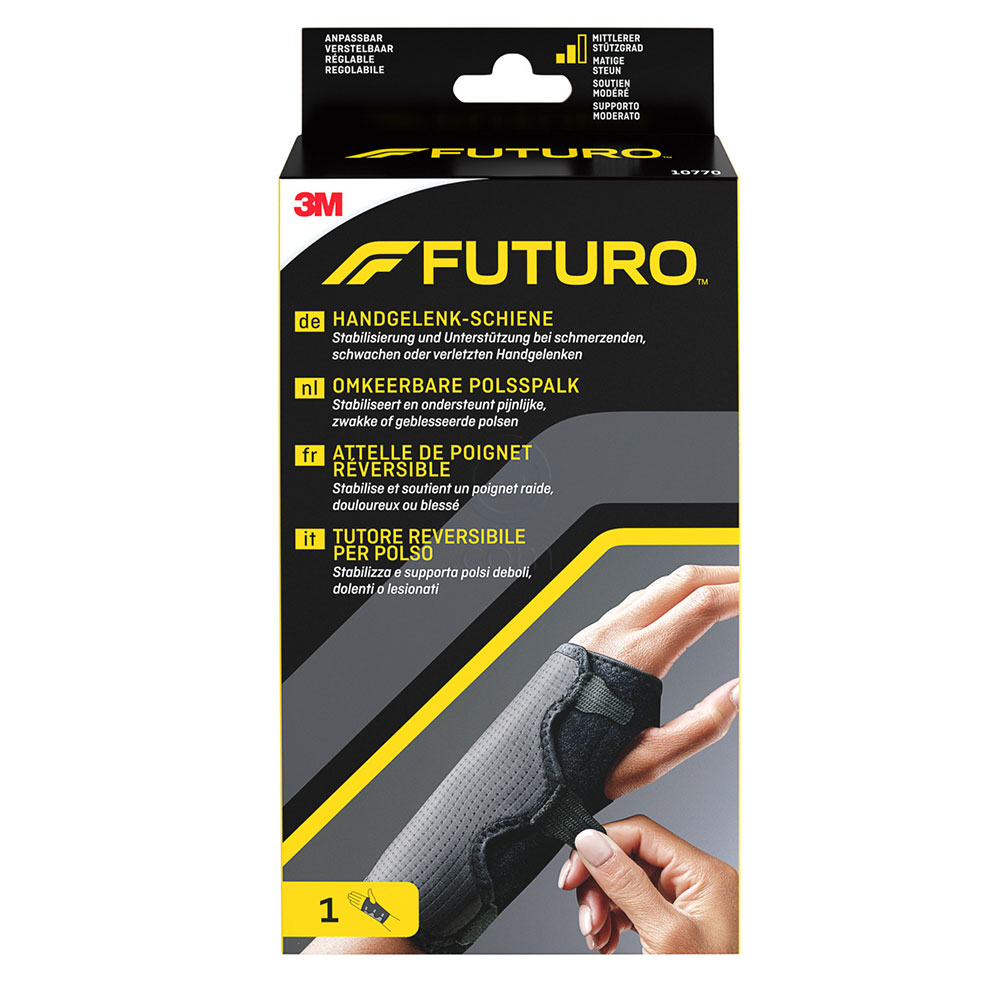 Futuro, opornica za zapestje - črna (1 opornica)