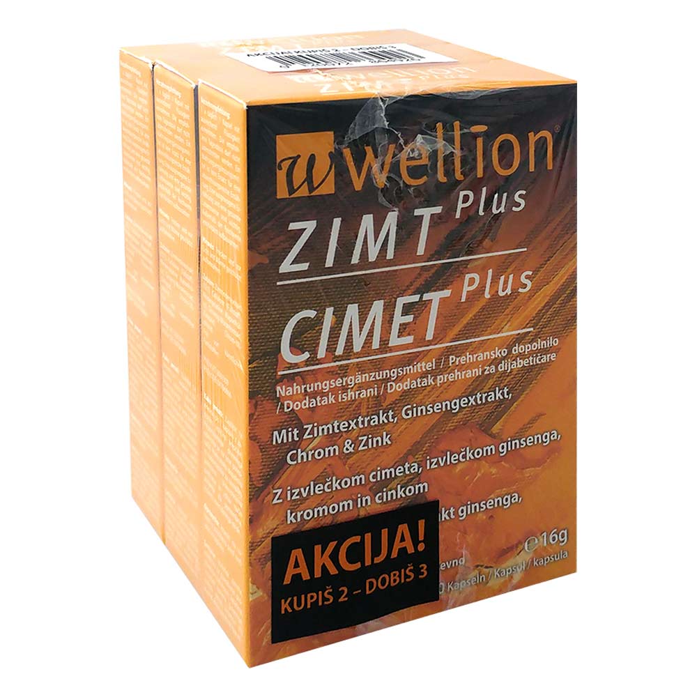 Wellion Zimt Plus, 3 x 30 kapsul