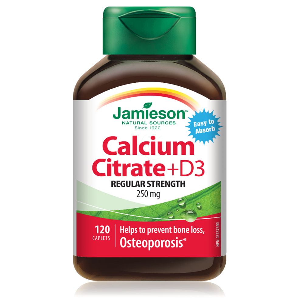 Jamieson Kalcijev Citrat z Vitaminom D3, tablete (120 tablet)