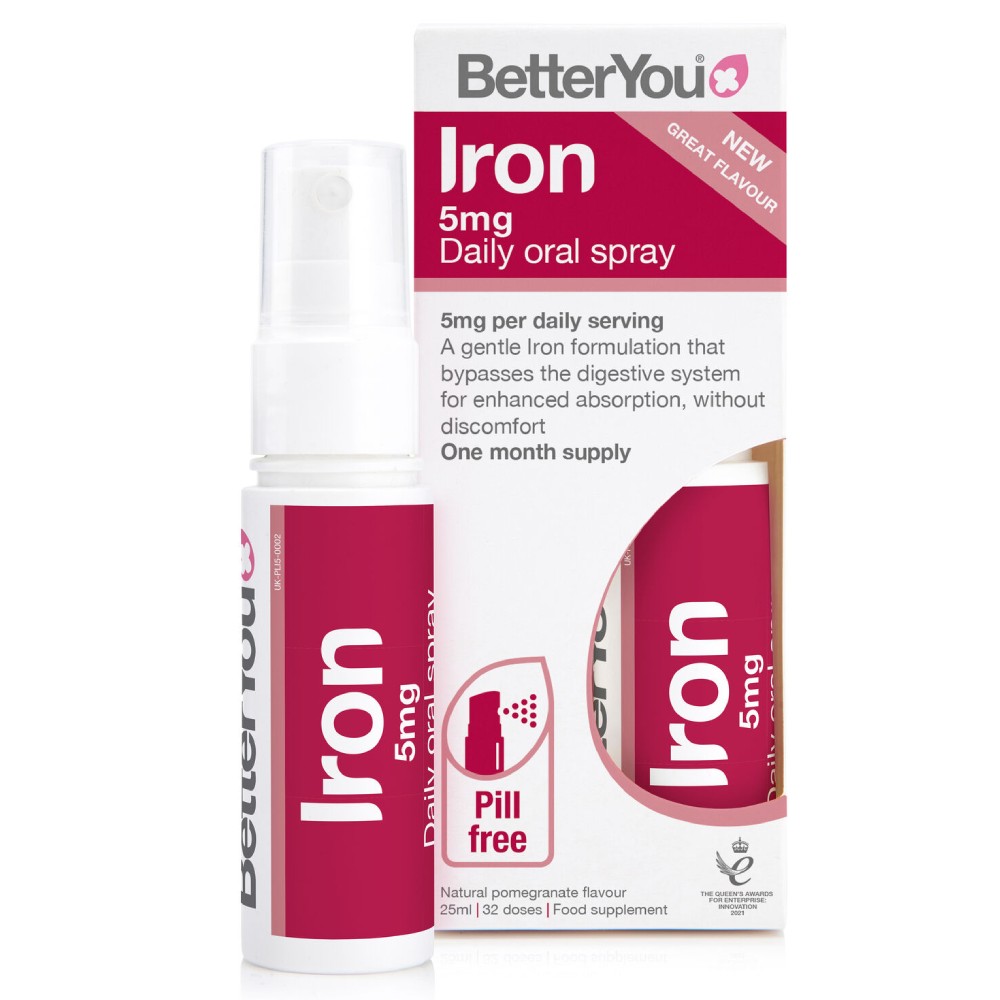 BetterYou Železo 5 mg, ustno pršilo (25 ml)