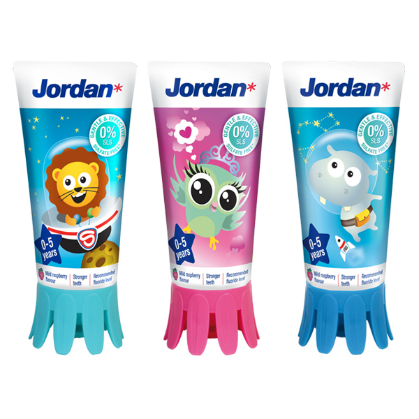 Jordan Kids, zobna pasta za otroke 0-5 let (500 ppm F)