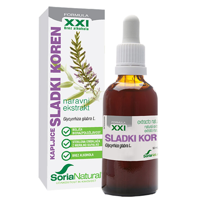 Soria Natural Sladki Koren XXI, kapljice brez alkohola (50 ml)