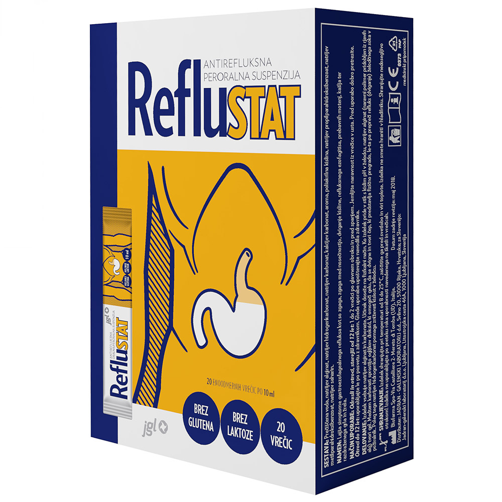 Reflustat, peroralna suspenzija vrečke (20 x 10 ml)