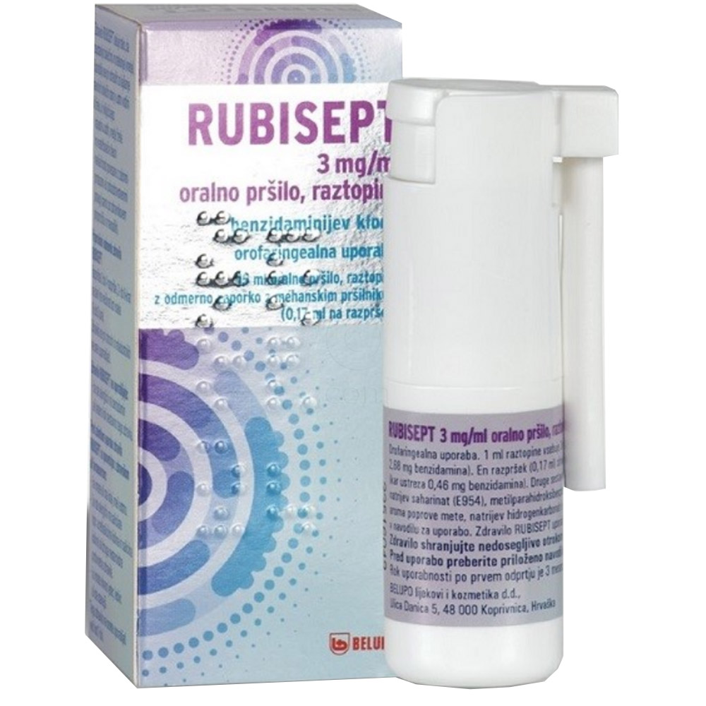 Rubisept, 3 mg/ml oralno pršilo - raztopina (15 ml)