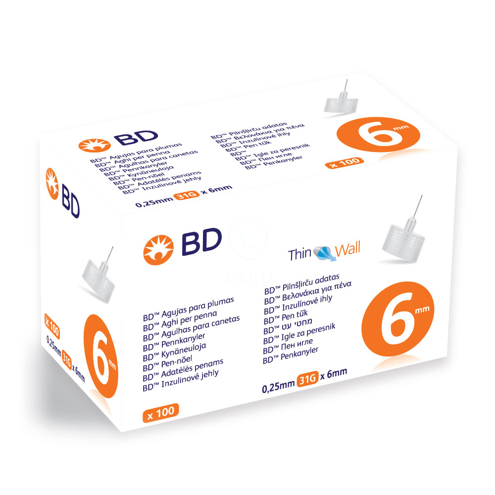 BD MicroFine 6 mm - G31, igle (100 igel)