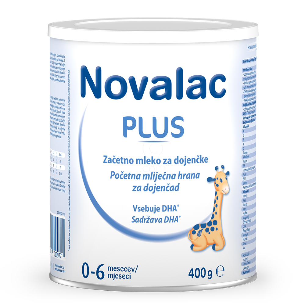 Novalac Plus, začetno mleko (0-6 mesecev) - 400 g