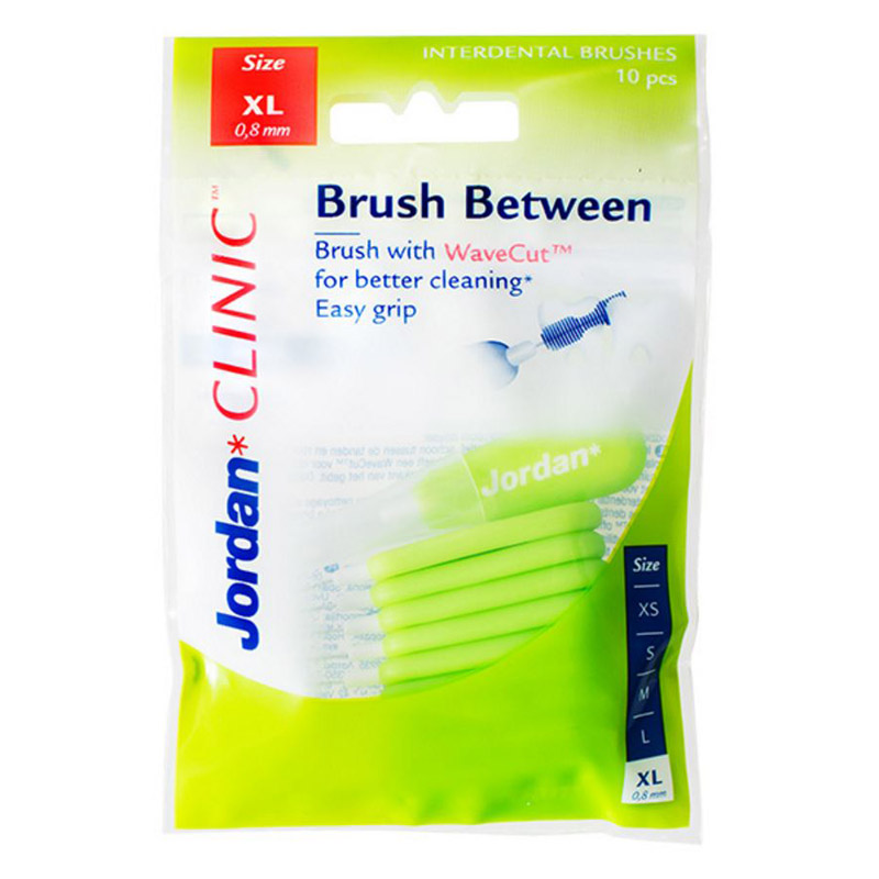 Jordan Brush Between - Zelena, 0,8 mm (10 medzobnih ščetk)