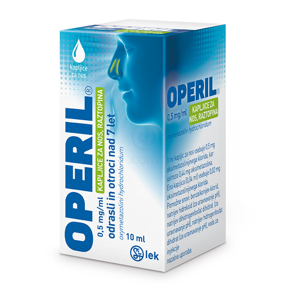 Operil 0,5 mg/ml kapljice za nos, raztopina (10 ml)