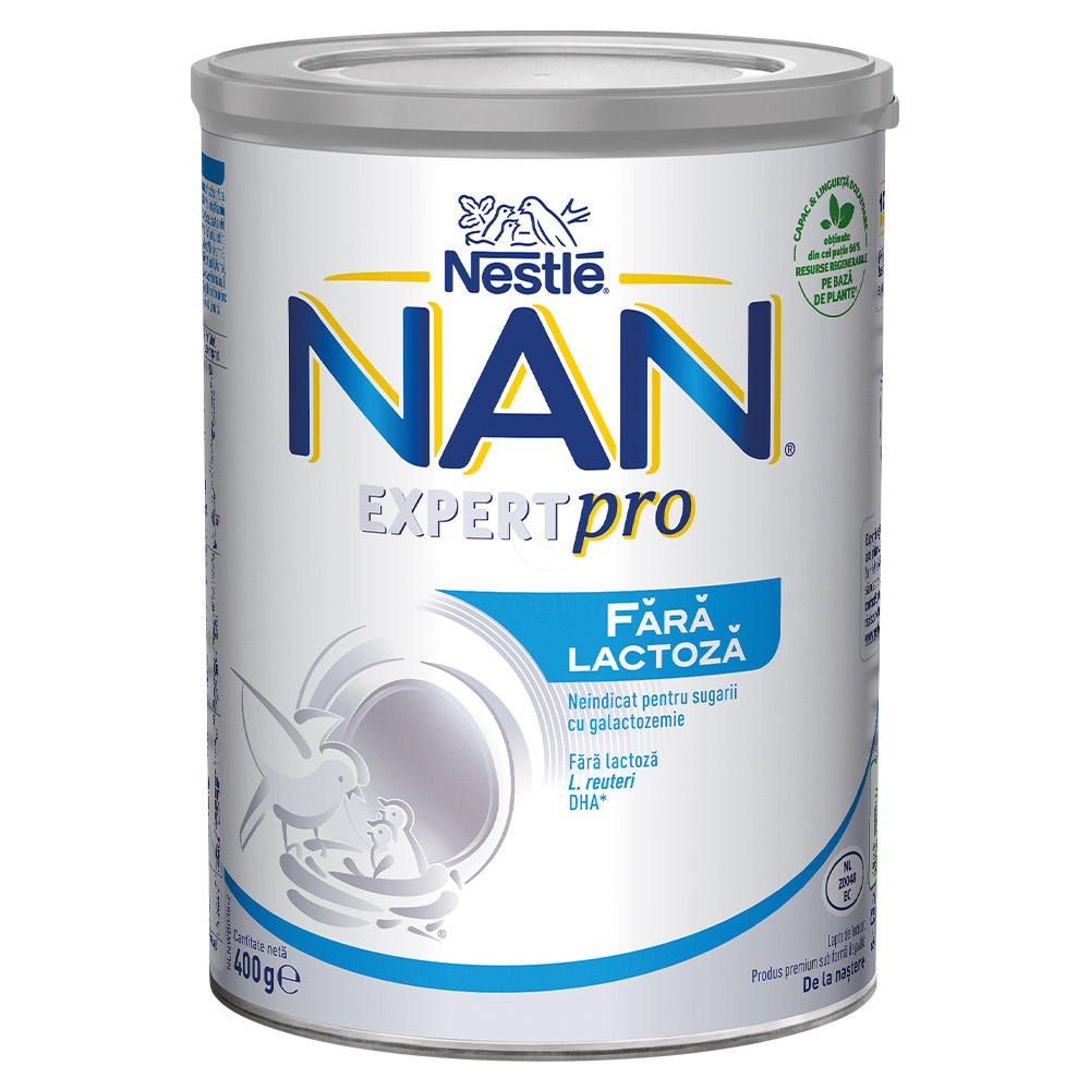 NAN ExpertPro brez laktoze, začetno mleko za dojenčke od rojstva dalje (400 g)