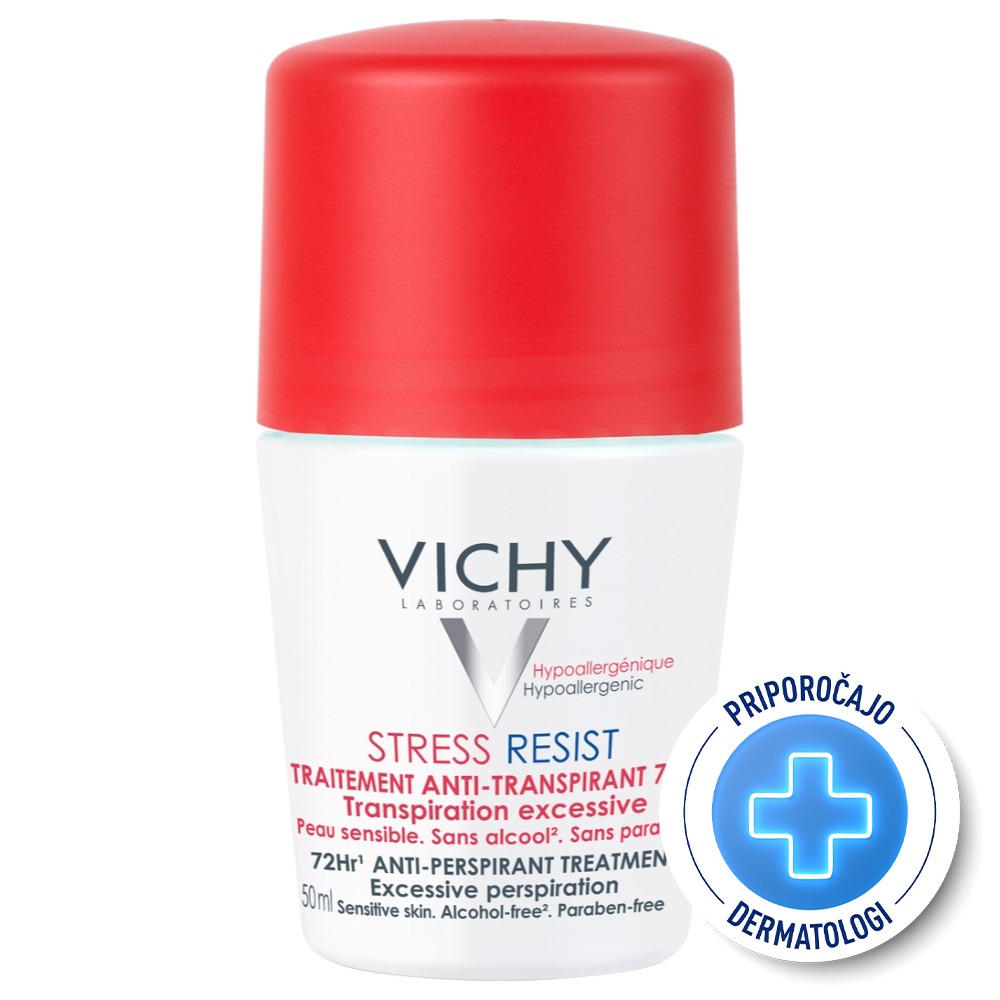 Vichy Deo Stress Resist, 72-urni intenzivni antitranspirant roll-on (50 ml)