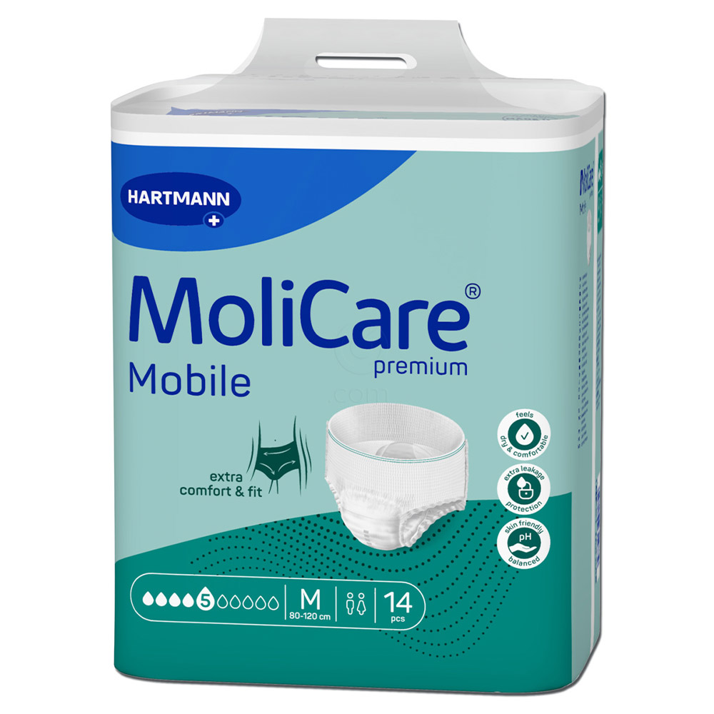 MoliCare Premium Mobile 5 Drops, inkontinenčne hlačke (velikost M) - 14 hlačk