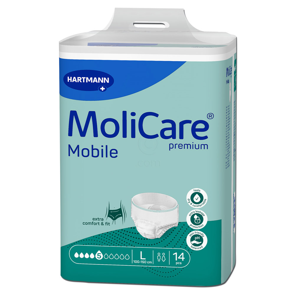 MoliCare Premium Mobile 5 Drops, inkontinenčne hlačke (velikost L) - 14 hlačk