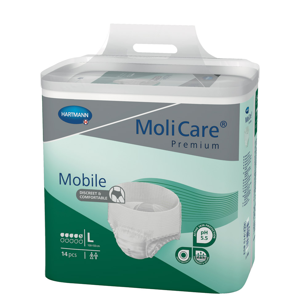 MoliCare Premium Mobile 5 Drops, inkontinenčne hlačke (velikost XL) - 14 hlačk