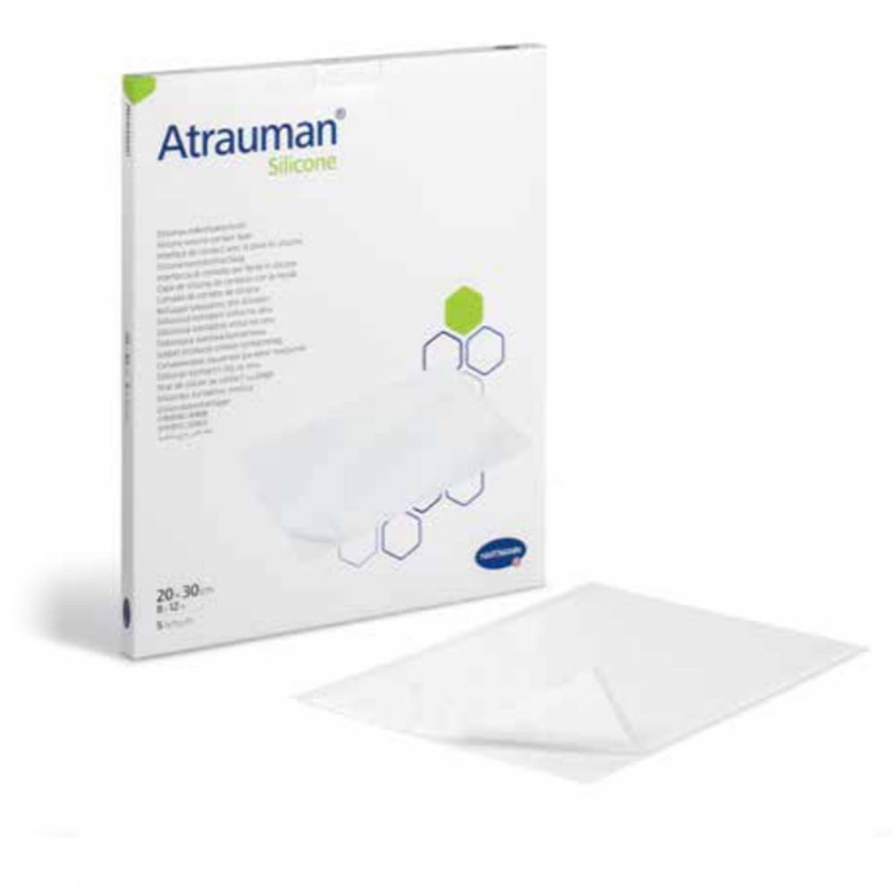 Atrauman Silicone, sterilna silikonska obloga - 7,5 x 10 cm (5 oblog)