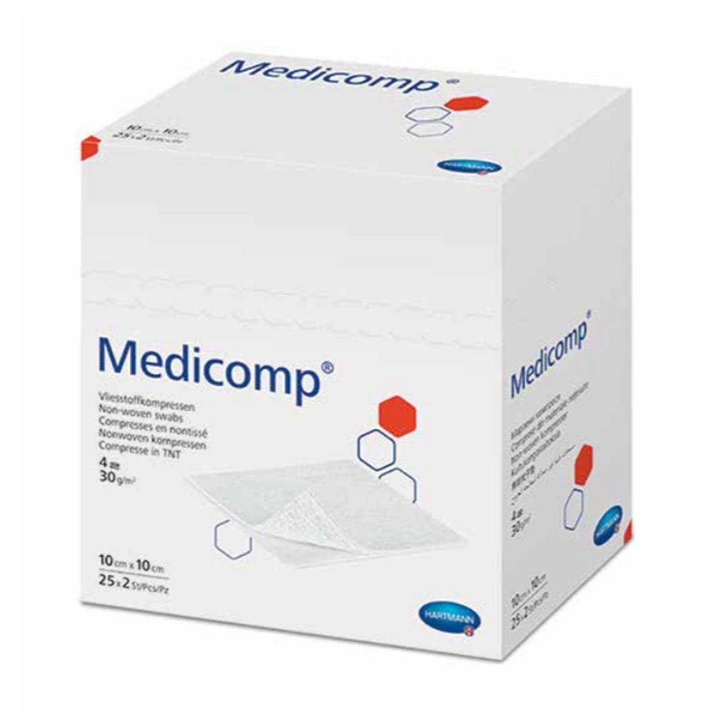 Medicomp Extra, netkane sterilne komprese - 7,5 x 7,5 cm (25 x 2 kompresi)