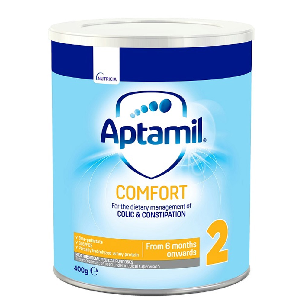 Aptamil Comfort 2, nadaljevalno mleko za dojenčke od 6. meseca dalje (400 g)
