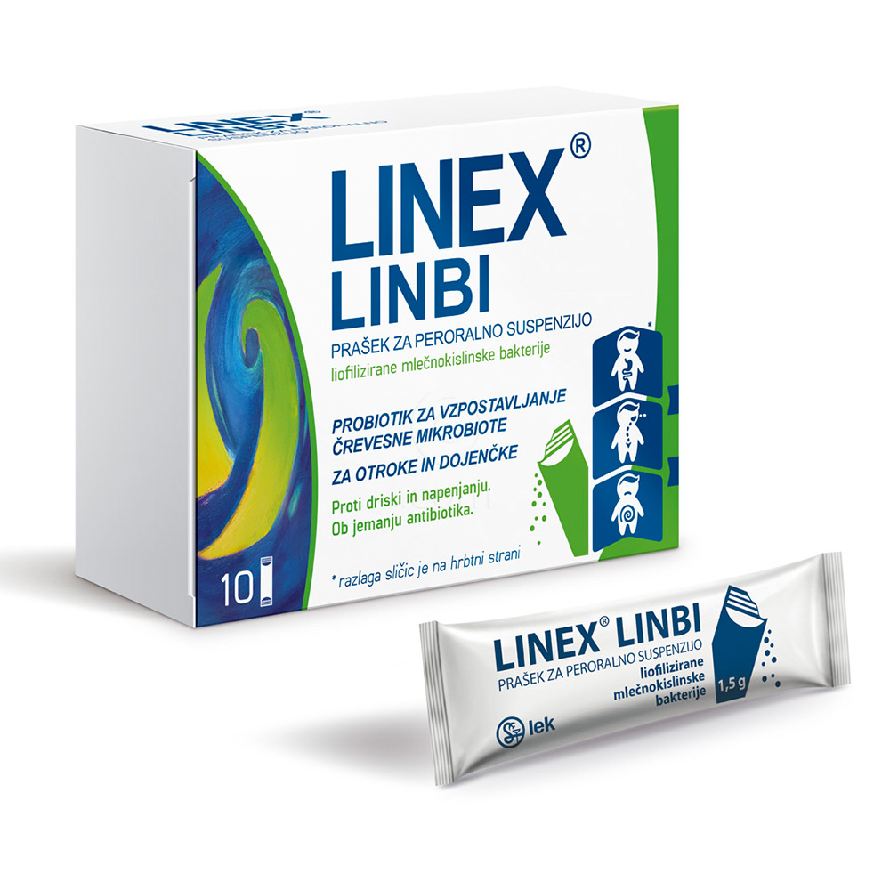 Linex Linbi, prašek za peroralno suspenzijo (10 vrečk)