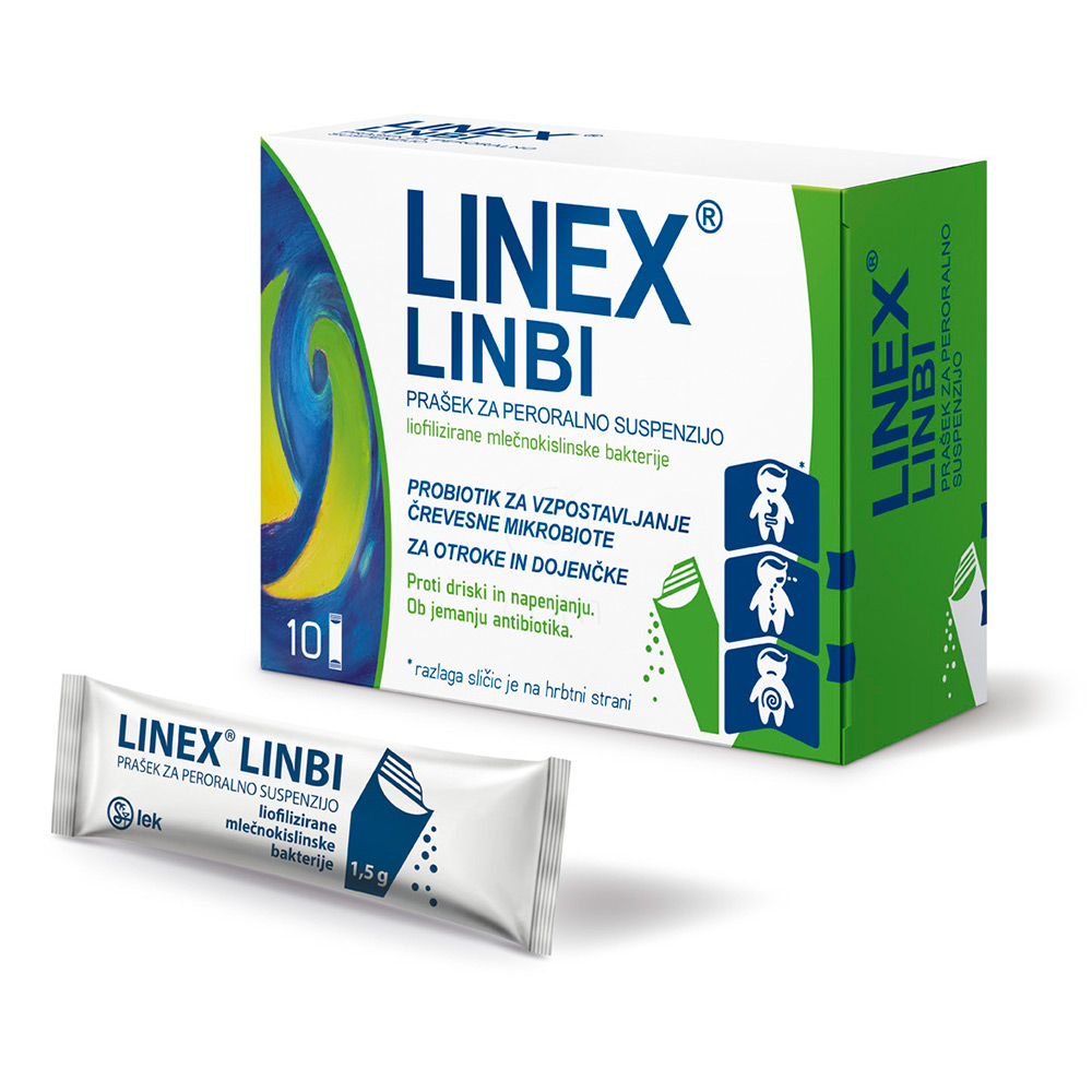Linex Linbi, prašek za peroralno suspenzijo (10 vrečk)