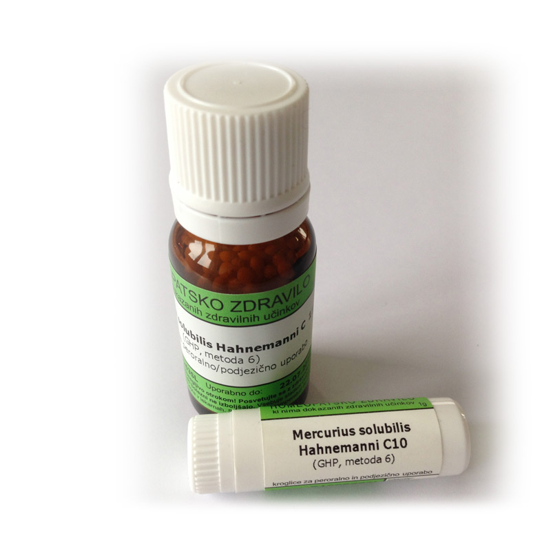 Mercurius solubilis Hahnemanni, kroglice - 1 g (C200)