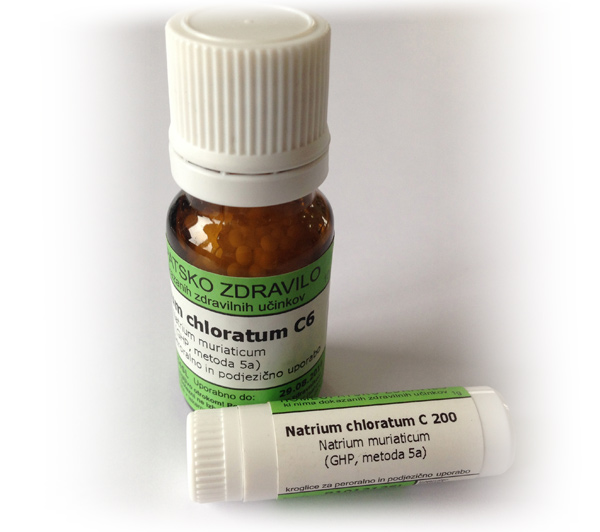 Natrium chloratum, kroglice - 1 g (C200)