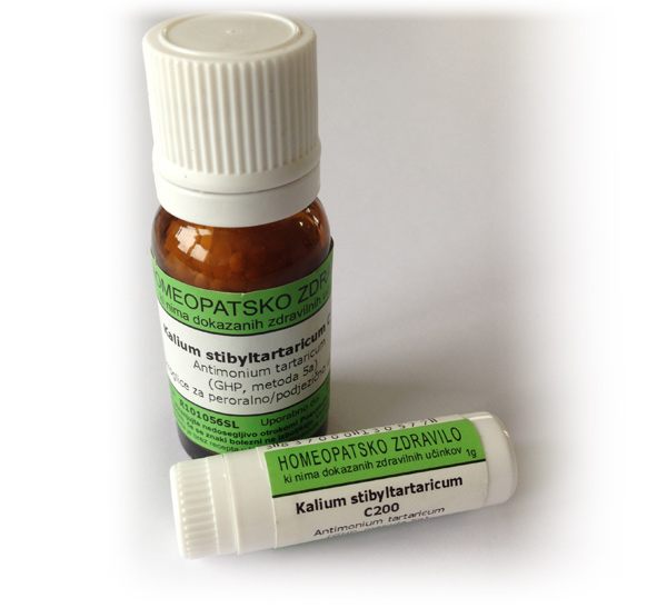 Kalium stibyltartaricum, kroglice - 1 g (C200)