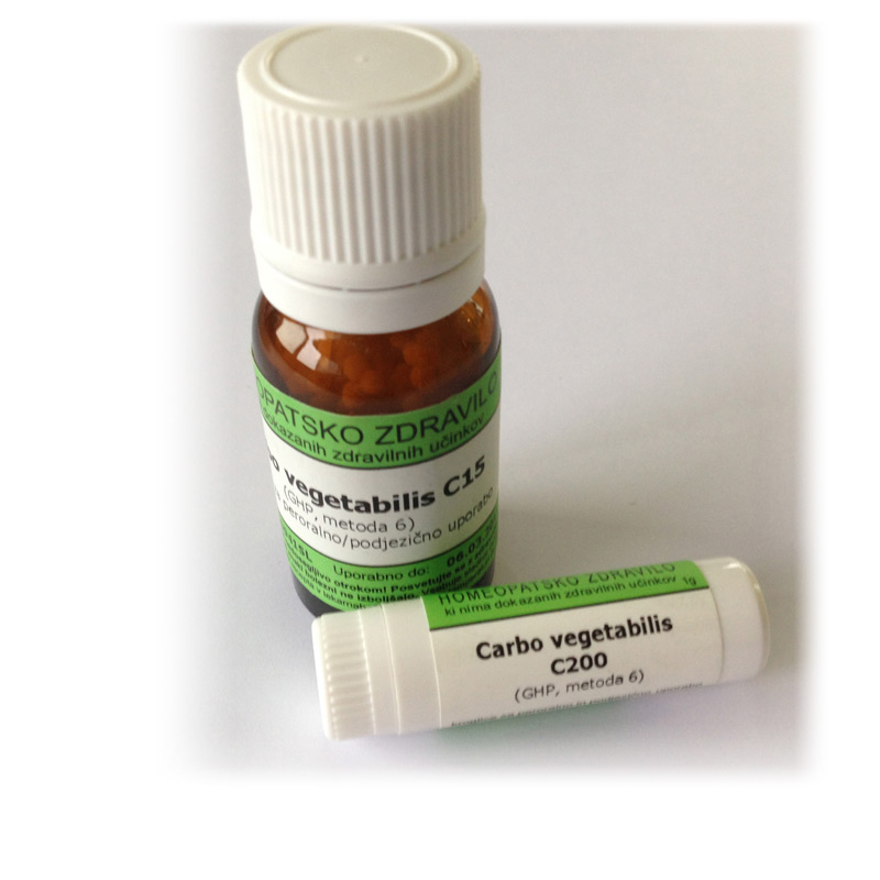 Carbo vegetabilis, kroglice - 1 g (C200)