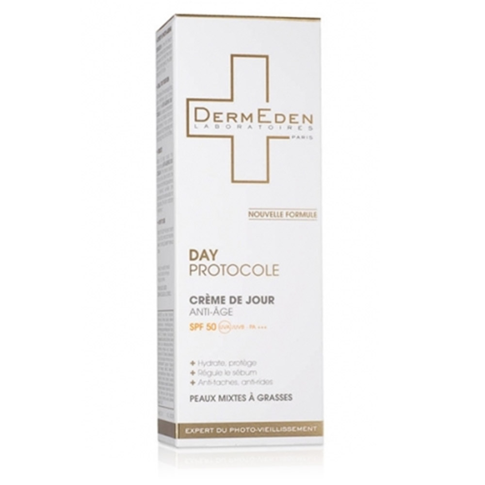 DermEden anti-age, dnevna krema za mastno/mešano kožo - ZF 50+ (50 ml) 