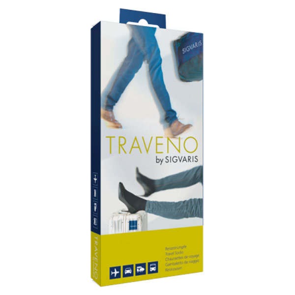 Sigvaris Traveno, kompresijske dokolenke - črne (velikost 4)