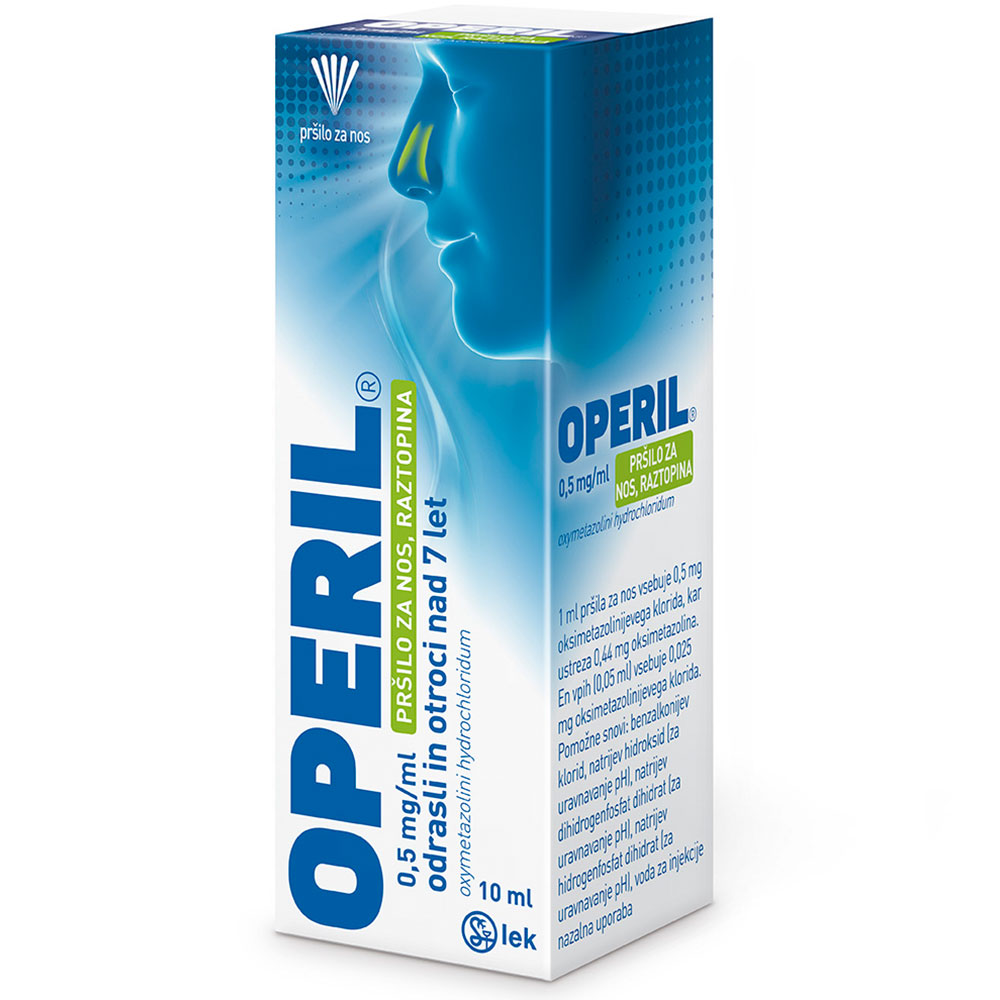 Operil 0,5 mg/ml pršilo za nos, raztopina (10 ml)